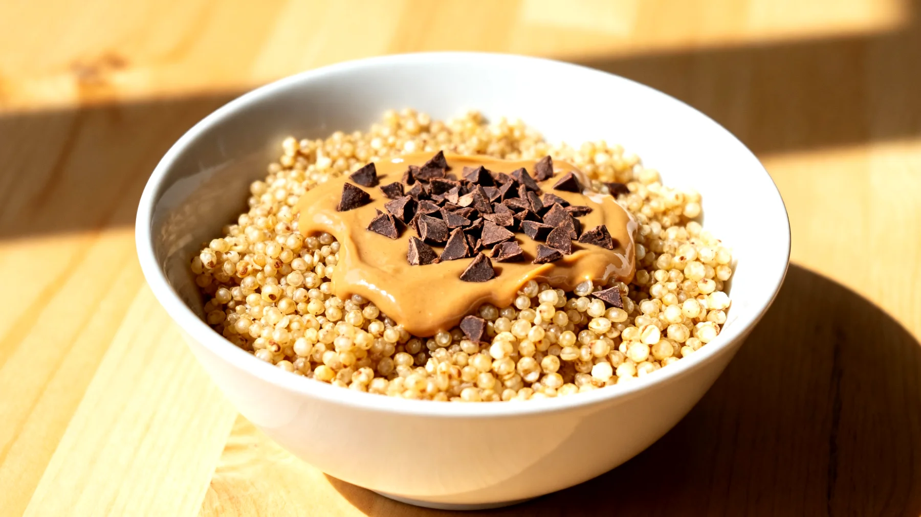 Amaranth-Pops mit Mandelmus und Kakao-Nibs"