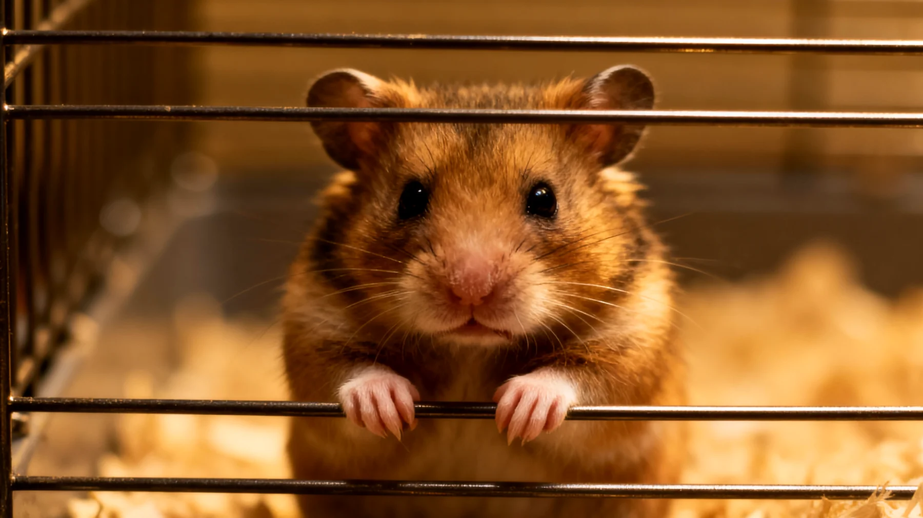 Hamster zeigen in Wohnungshaltung oft Langeweile und Unterforderung, da der begrenzte Raum und fehlende natürliche Anreize zu Verhaltensstörungen wie Gitternagen, übermäßigem Laufen im Rad oder Apathie führen können"