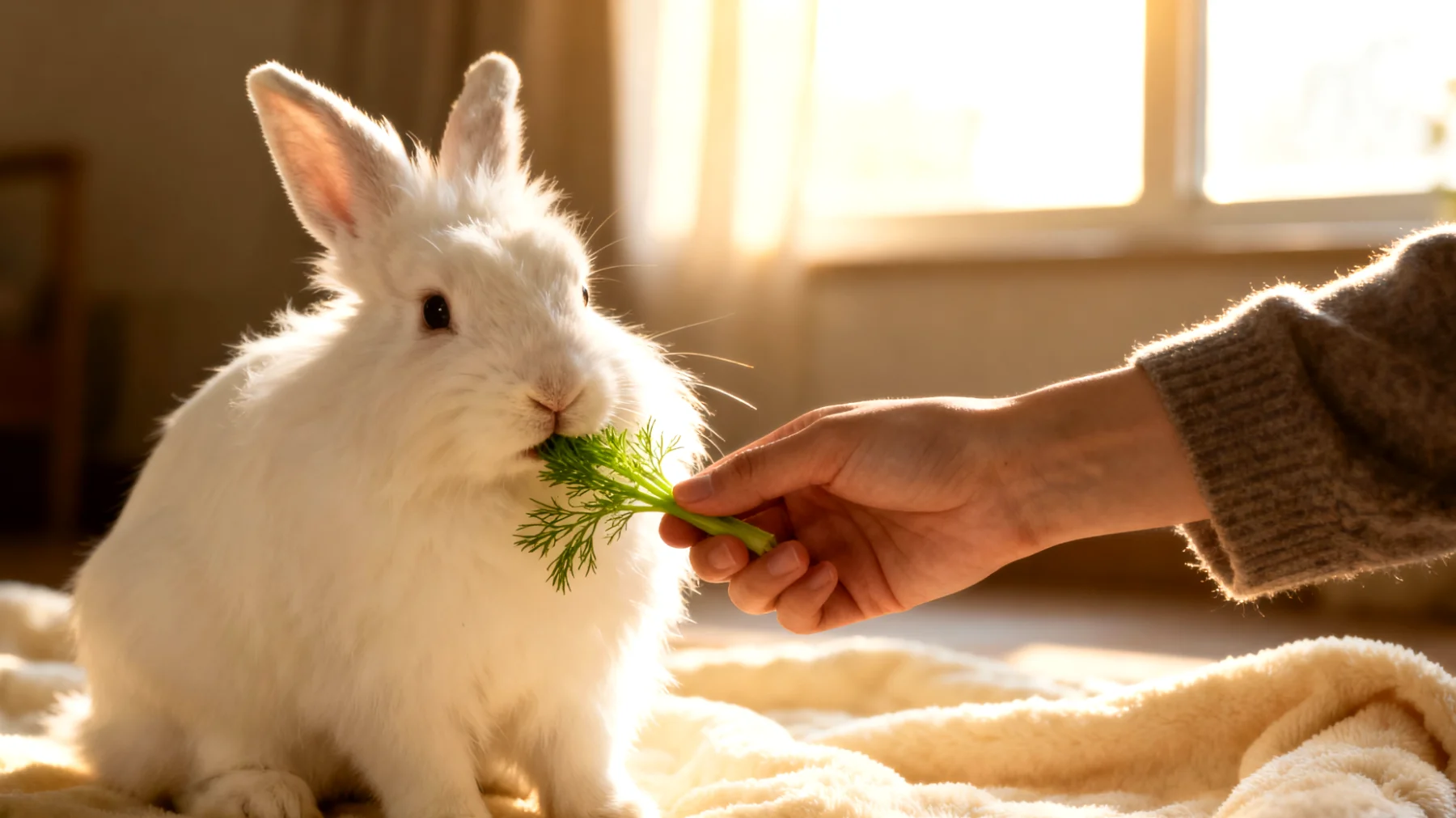 Kaninchen in Wohnungshaltung leiden häufig unter Verdauungsproblemen und Haarballen, die mit natürlichen Hausmitteln wie der Gabe von frischem Fenchel, Ananas (in kleinen Mengen) oder erhöhter Flüssigkeitszufuhr durch wasserreiches Gemüse unterstützt werden können"