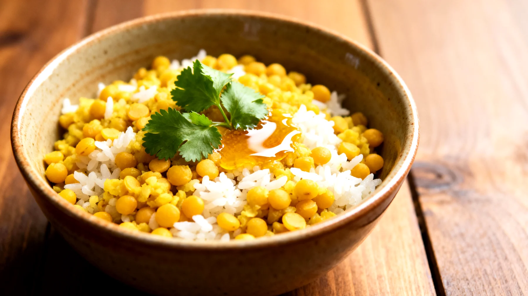 Kitchari (indisches Mungbohnen-Reis-Gericht)"