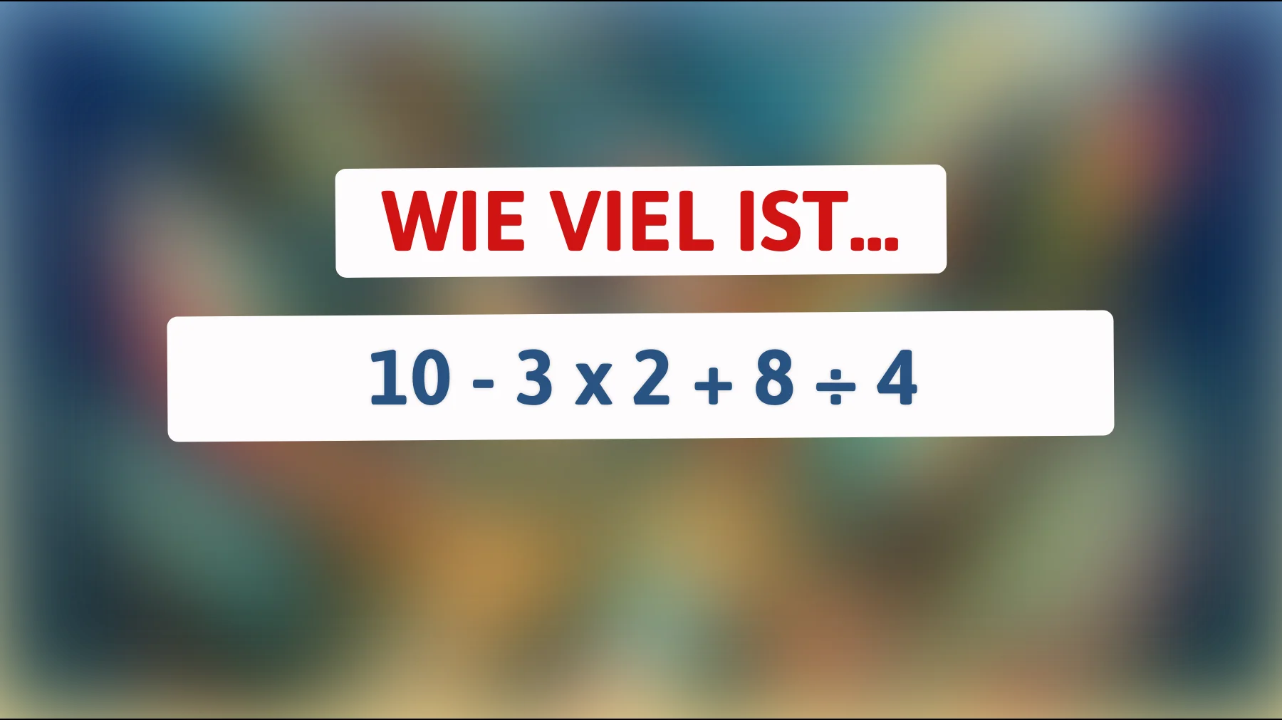 "Nur 1% der Menschen können dieses simple Mathe-Rätsel lösen: Wie gut ist dein IQ wirklich?""